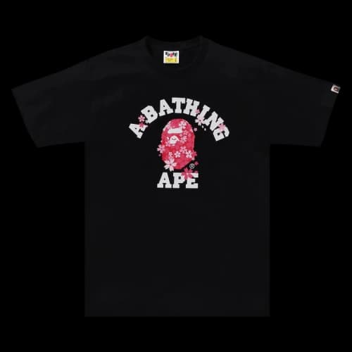BAPE Sakura College Tee 'Black'