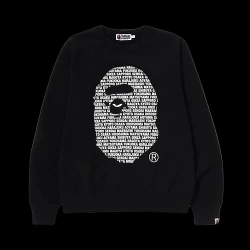 BAPE Japan Ape Head Crewneck Sweatshirt 'Black'