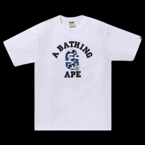 BAPE Camo Go Ape Pointer College Tee 'White'