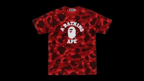 BAPE Color Camo College Tee (FW25) Red