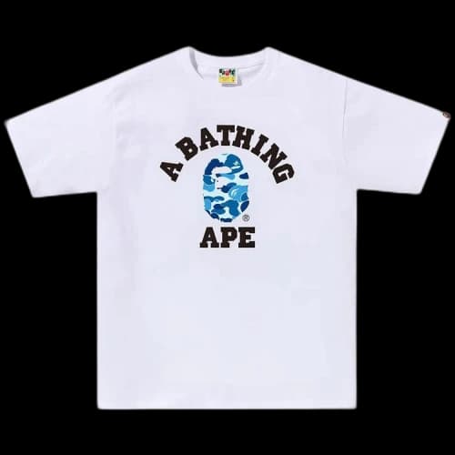 BAPE ABC Camo College Tee 'White/Blue'