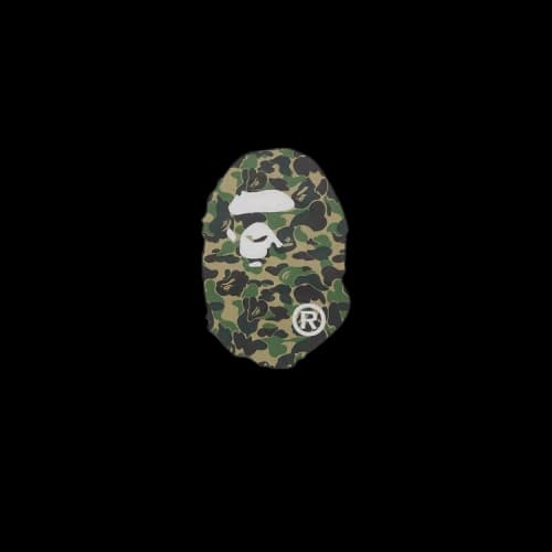 BAPE ABC Camo Big Ape Head Tee 'White/Green'