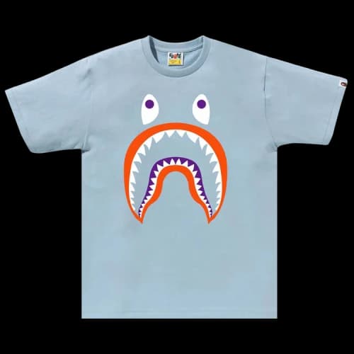 BAPE Colors Shark Ponr Tee 'Sax'
