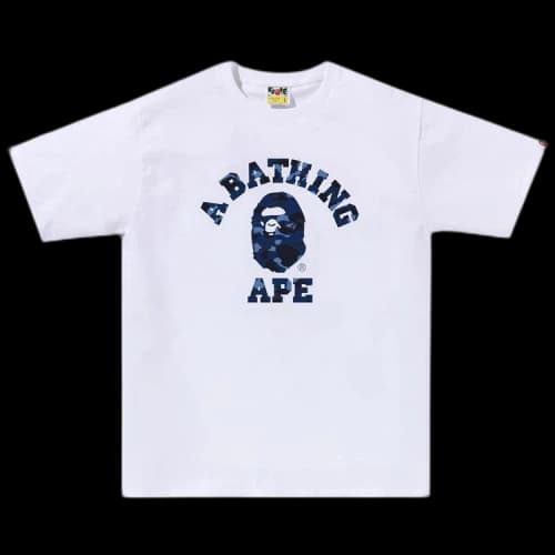 BAPE Color Camo College Tee 'White/Navy'