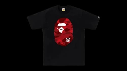 BAPE Color Camo Big Ape Head Tee (FW25) Black Red