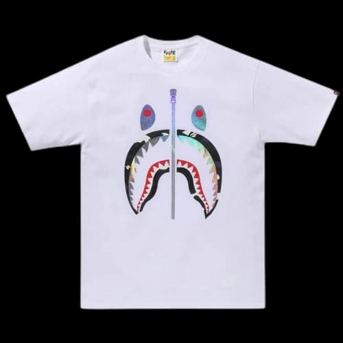 BAPE City Camo Shark Tee 'White/Grey'