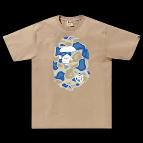 BAPE Liquid Camo Big Ape Head Tee 'Beige'