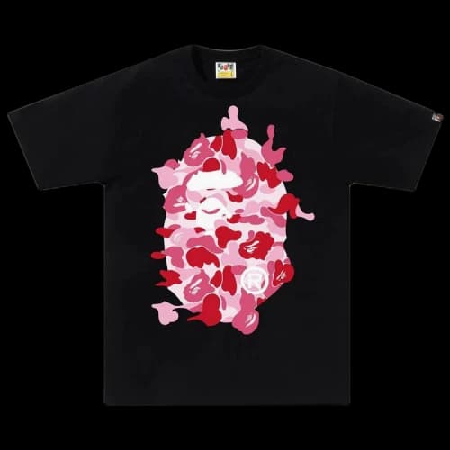 BAPE ABC Camo Rebuild Big Ape Head Tee 'Black/Pink'