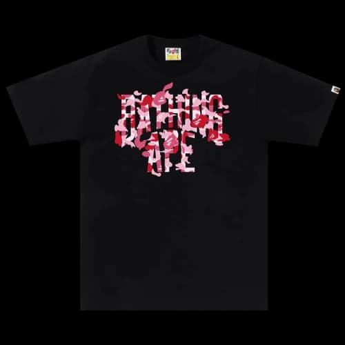 BAPE ABC Camo Rebuild NYC Logo Tee 'Black/Pink'