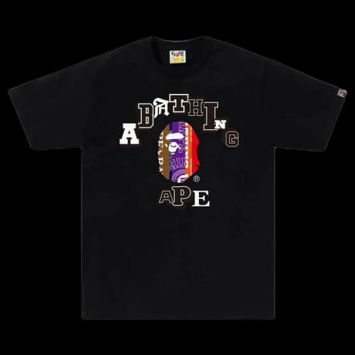 BAPE Fans Scarf College Tee 'Black'