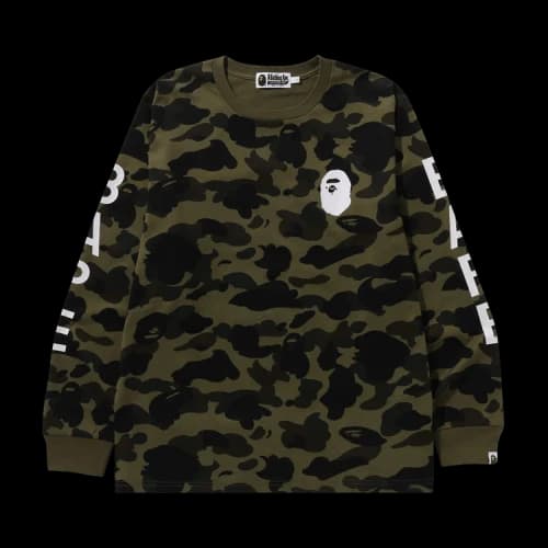 BAPE 1st Camo Long-Sleeve Tee 'Green'