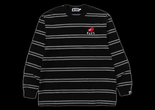 BAPE Ape Heart Hoop L/S Tee Black
