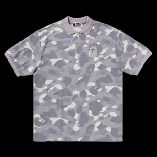 BAPE City Camo Large Ape Head Polo Relaxed Fit 'Grey'