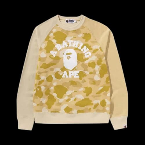 BAPE Color Camo College Crewneck 'Yellow'