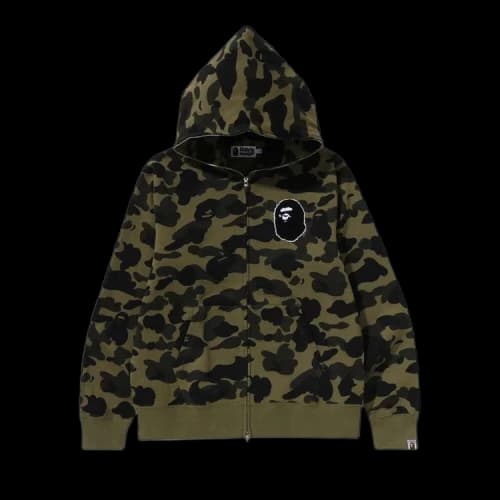 BAPE 1st Camo Full Zip Hoodie 'Green'