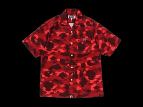 BAPE Color Camo Ape Head One Point Shirt Red