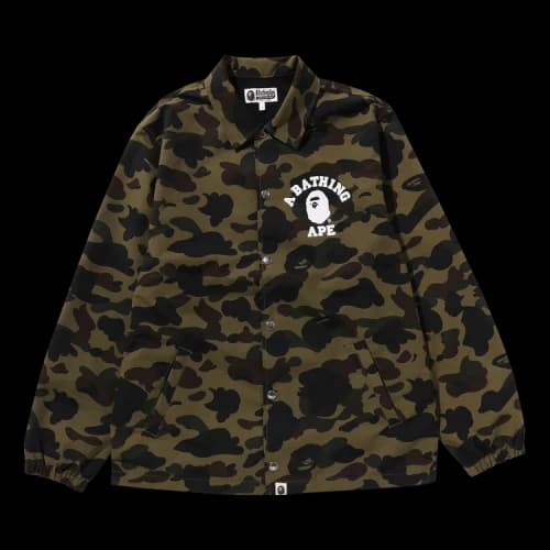 BAPE 1st Camo Nylon Tussah Coach Jacket 'Green'