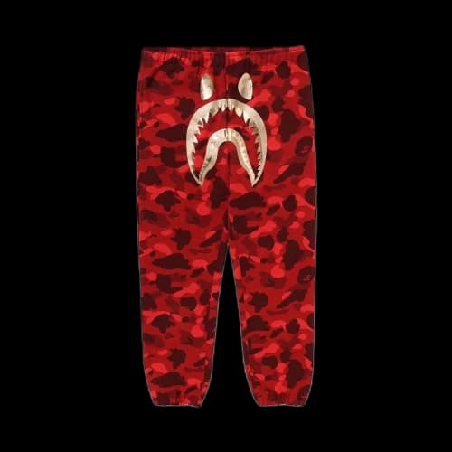 BAPE Color Camo Shark Sweatpants 'Red'