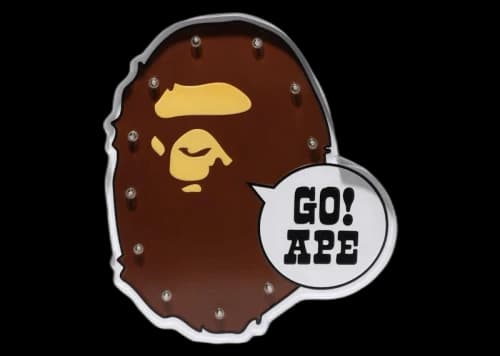 BAPE Ape Head Led Signboard Brown