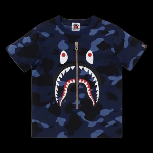 BAPE Color Camo Shark Tee 'Navy'