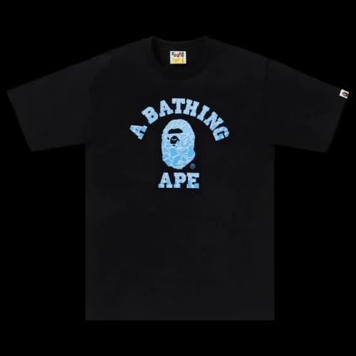 BAPE ABC Sea Surface Camo College Tee 'Black'
