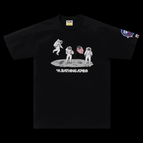 BAPE Moon Landing Tee 'Black'