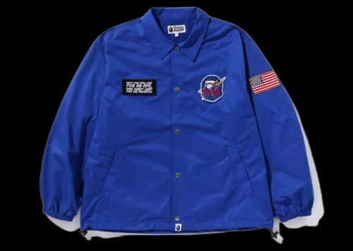 BAPE Space Ape Relaxed Fit Coach Jacket Blue
