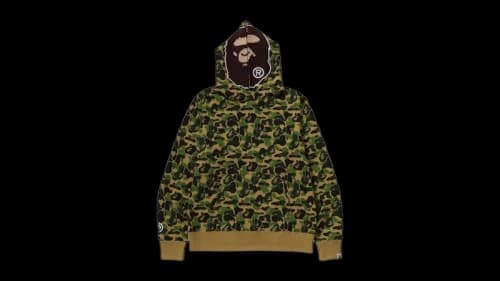 BAPE ABC Camo 2nd Ape Pullover Hoodie Pink