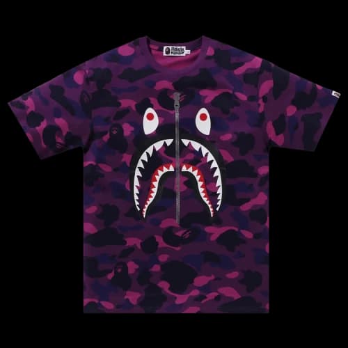 BAPE Color Camo Shark Tee 'Purple'