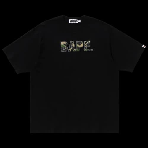 BAPE Rhinestone Logo Relaxed Fit Tee 'Black'