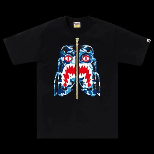 BAPE ABC Camo Tiger Tee 'Black/Blue'
