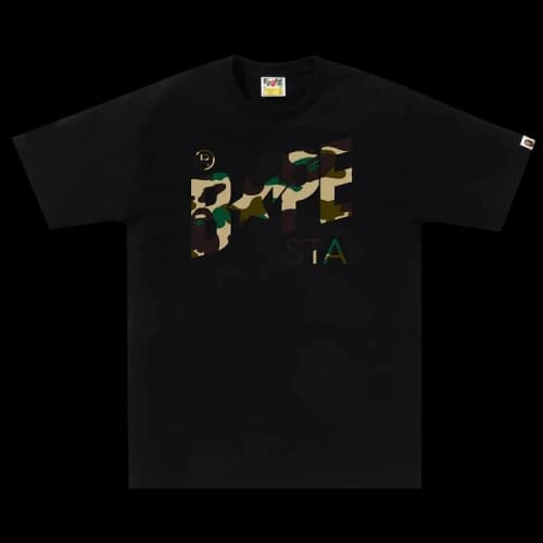 BAPE 1st Camo Bape Sta Tee 'Black/Yellow'