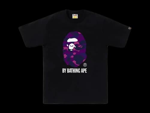 BAPE A Bathing Ape Color Camo By Bathing Ape Tee Black/Purple