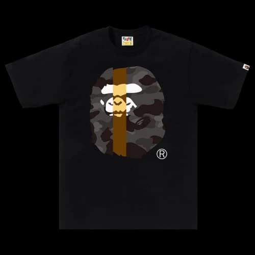 BAPE Color Camo Transform Big Ape Head Tee 'Black/Black'