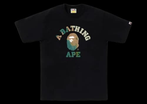 BAPE Tie Dye College Tee Black/Beige