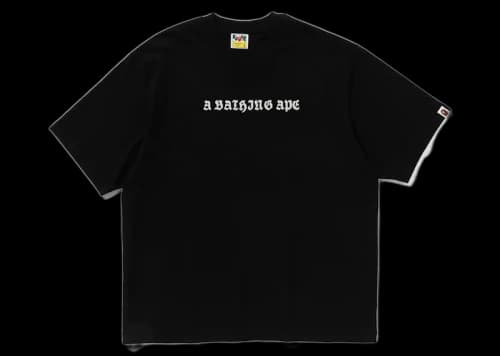 BAPE Gothic Logo Relaxed Fit Tee Black