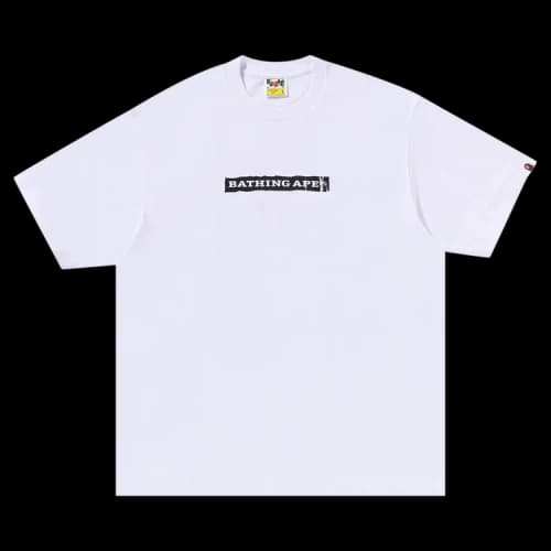 BAPE Screen Print Stencil Logo Relaxed Fit Tee 'White'