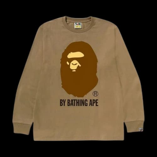 BAPE By Bathing Ape Long-Sleeve Tee 'Beige'