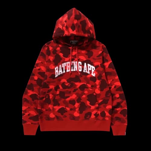 BAPE Color Camo Pullover Hoodie 'Red'
