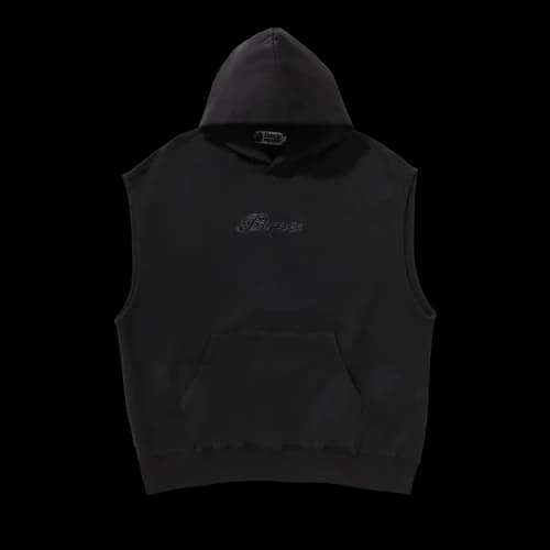BAPE Garment Dyed Sleeveless Hoodie 'Black'