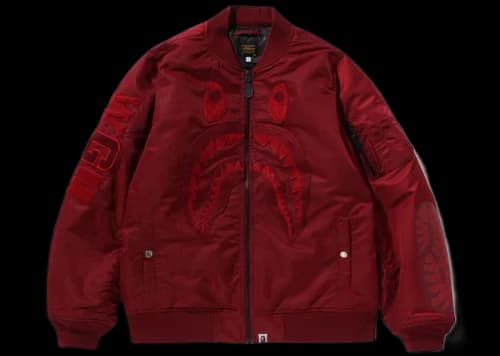 BAPE Shark MA-1 Jacket Red