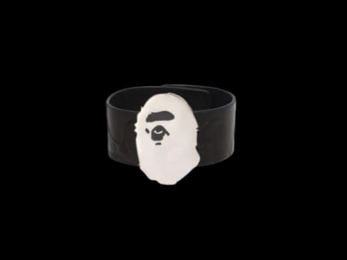 BAPE Ape Head Silver Bracelet Black