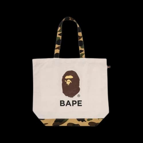 BAPE 1st Camo Ape Head Tote Bag 'Ivory'