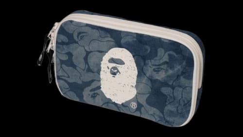 BAPE Solid Camo Denim Pouch Blue/Light Indigo