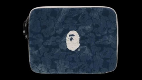 BAPE Solid Camo Denim Tech Case Blue/Light Indigo