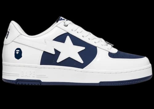 A Bathing Ape Bape Sta Low #6 White Navy