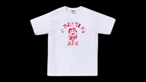 BAPE ABC Camo College (SS25) Tee White/Pink