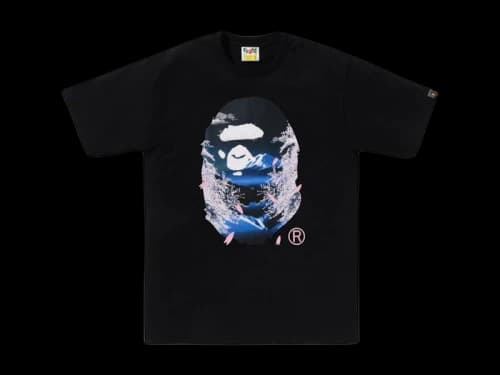 BAPE Sakura Photo Ape Head Tee (SS25) Black