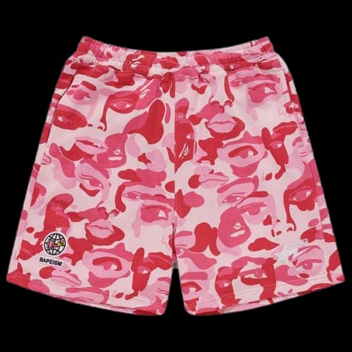 BAPE x KidSuper Camo Sweat Shorts 'Pink'