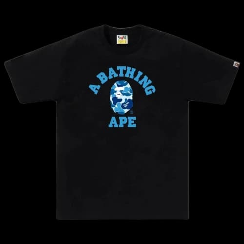 BAPE ABC Camo College Tee 'Black/Blue'